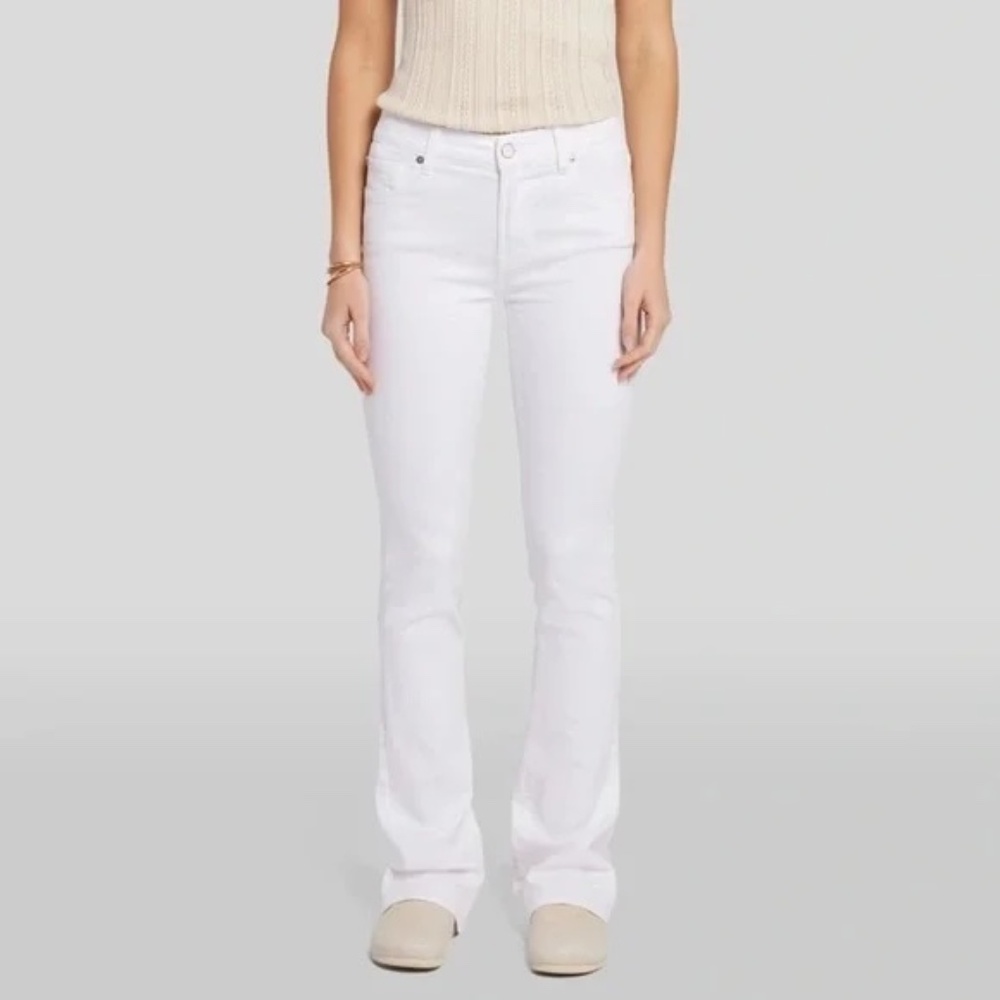 Splendid Mid-Rise Bootcut White Jeans